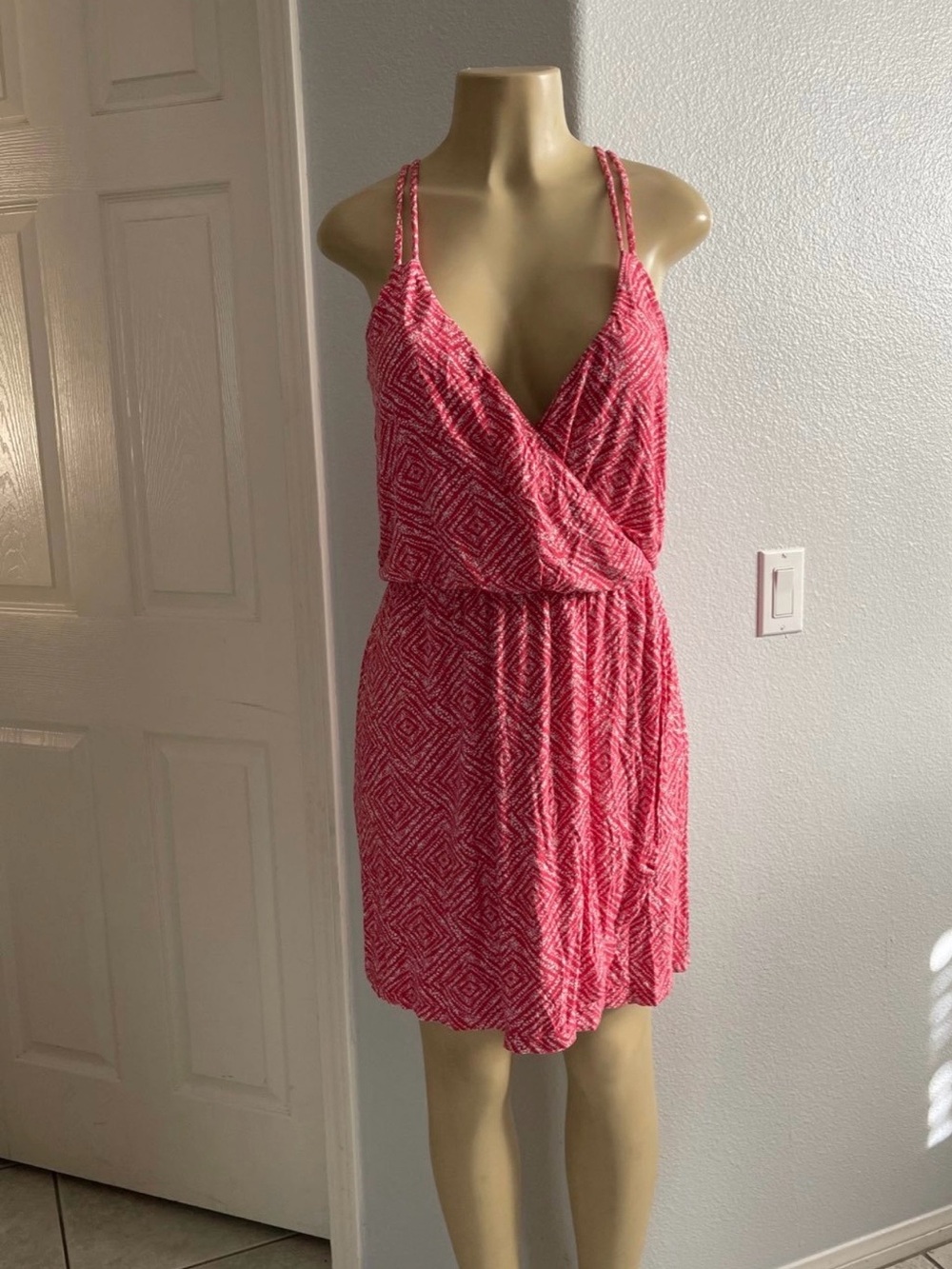 Guess size S Geometric Wrap-Front Summer Dress